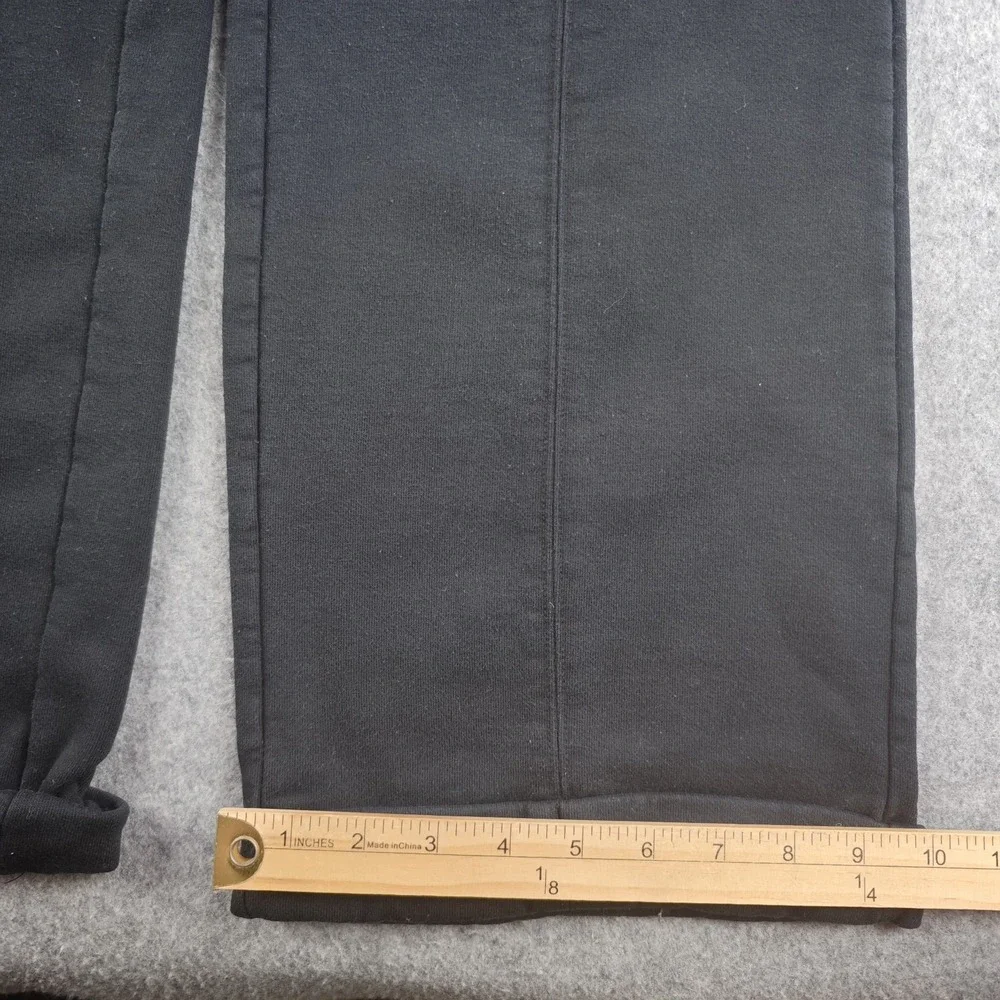 Alo Yoga Sweatpants Women's Xs Black Fleece Wide Leg Pintuck Cuffed Drawstring